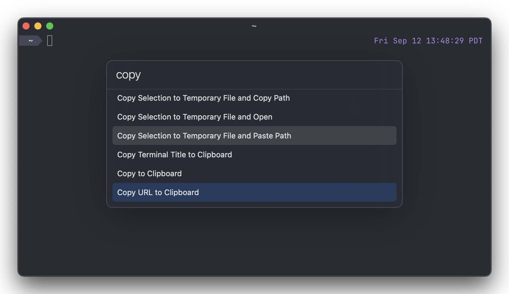 Ghostty Terminal Command Palette Overlay on macOS SwiftUI