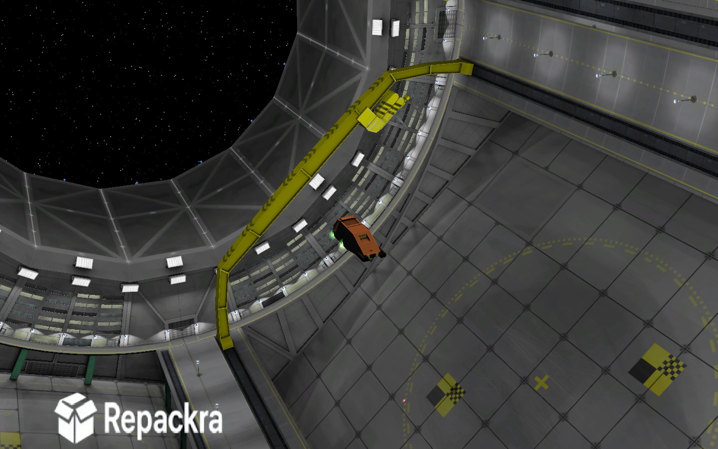 Pioneer Space Sim Space Station Docking Bay Interior Screenshot