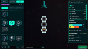 Thrive Microbe Cell Editor Interface