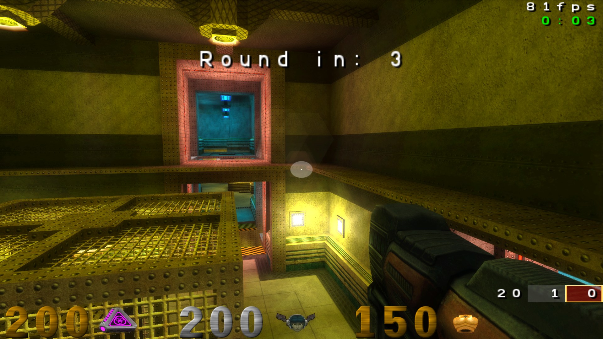 OpenArena Gameplay Screenshots Showing First-Person Combat, Character Models, Arena Maps, and Capture The Flag Matches