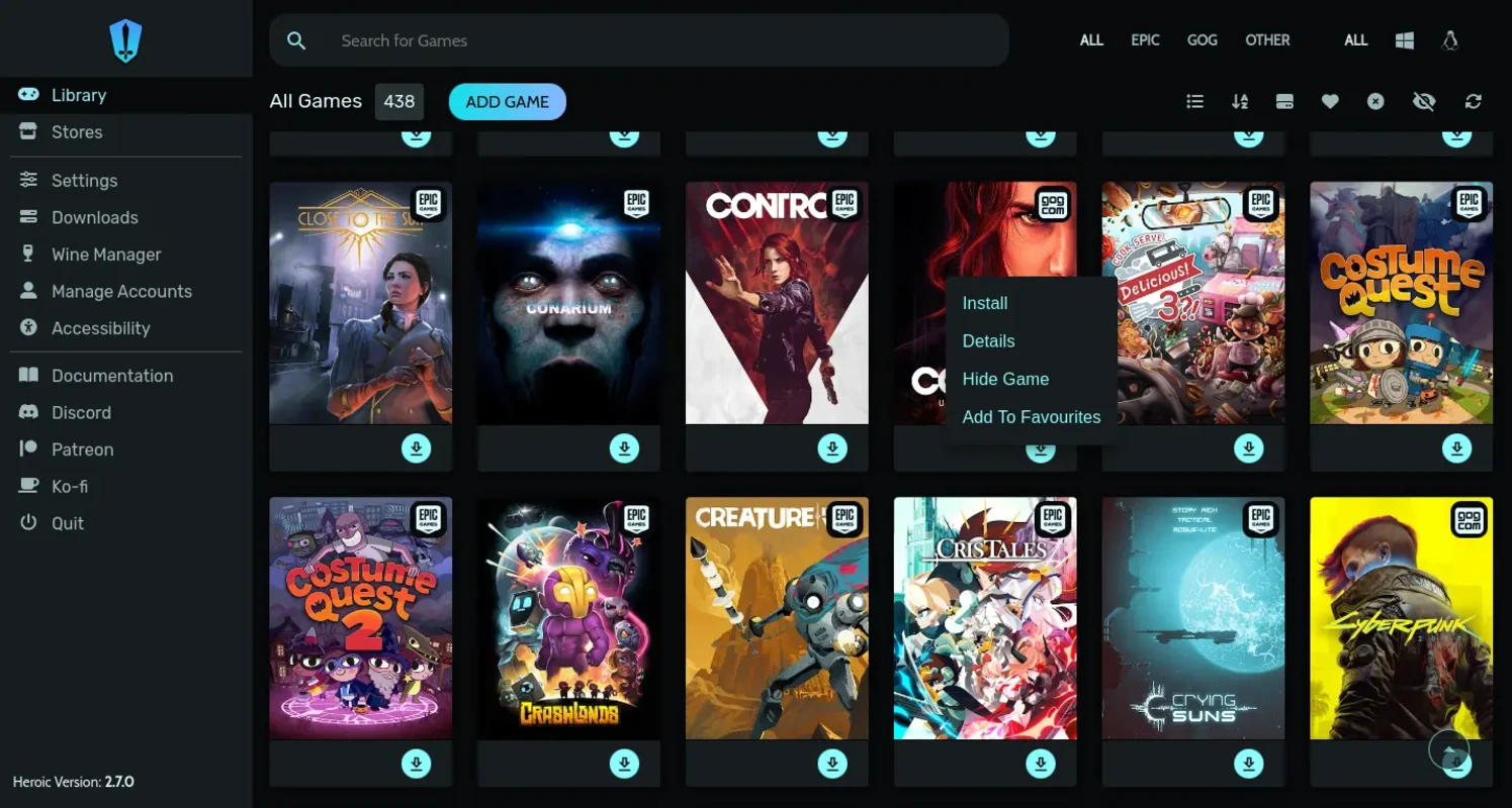Heroic Games Launcher for Mac