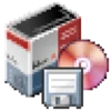Classic Software Installation Box Floppy Disk and Compact Disc Icon Logo
