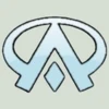 Light Blue Stylized A-Shaped Emblem Logo Icon