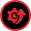 IObit Driver Booster Pro Circular Icon with Gear and Arrow