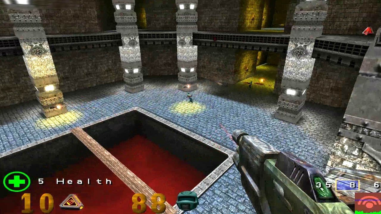 OpenArena Gameplay Screenshots Showing First-Person Combat, Character Models, Arena Maps, and Capture The Flag Matches