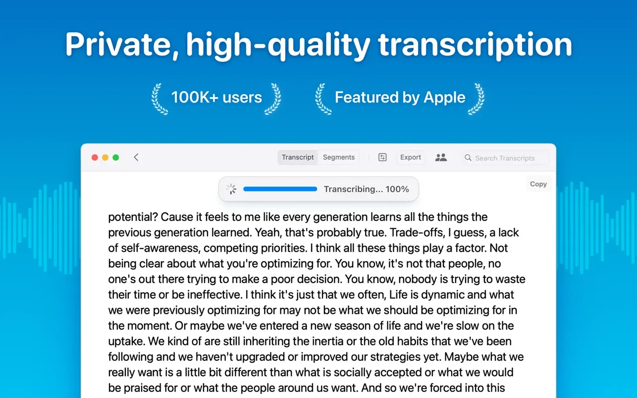 Whisper Transcription for Mac